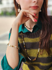 Tiger Eye Stone Minimalist Choker Necklace NN024-2