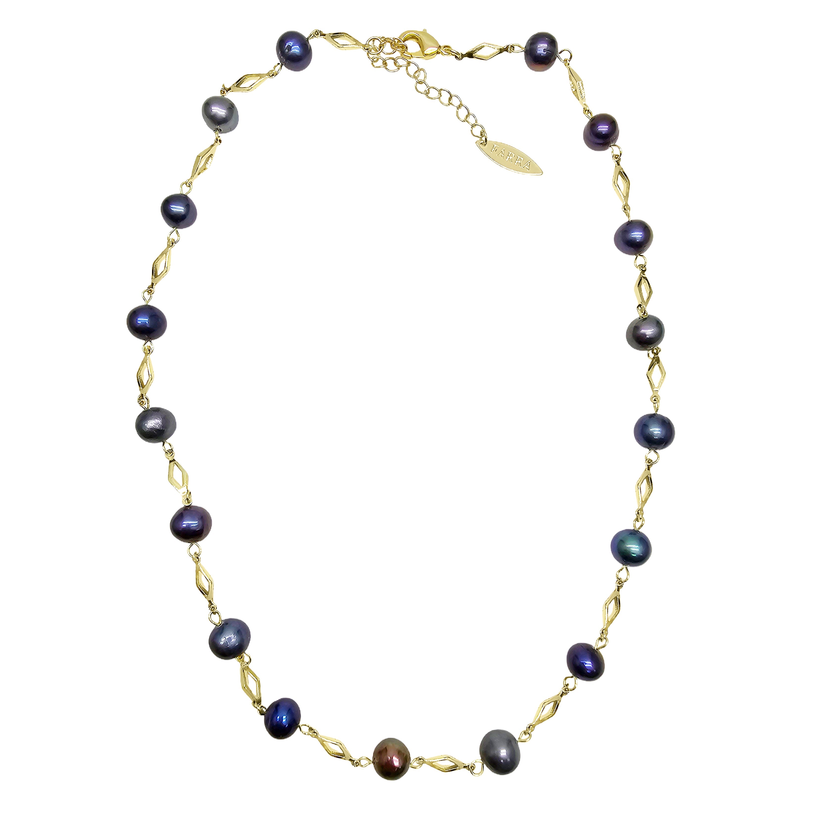 Purple Natural Pearls Minimalist Necklace NN006-0